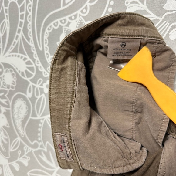 Agjeans Khaki brown tailored trousers with a relaxed fit #trousers - Picture 4 of 5